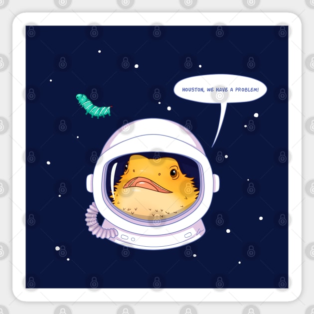 Astronaut Bearded Dragon, Space Theme! Sticker by anacecilia